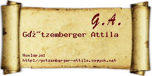 Götzemberger Attila névjegykártya